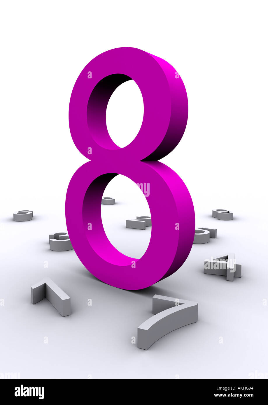 numero 8 Foto Stock