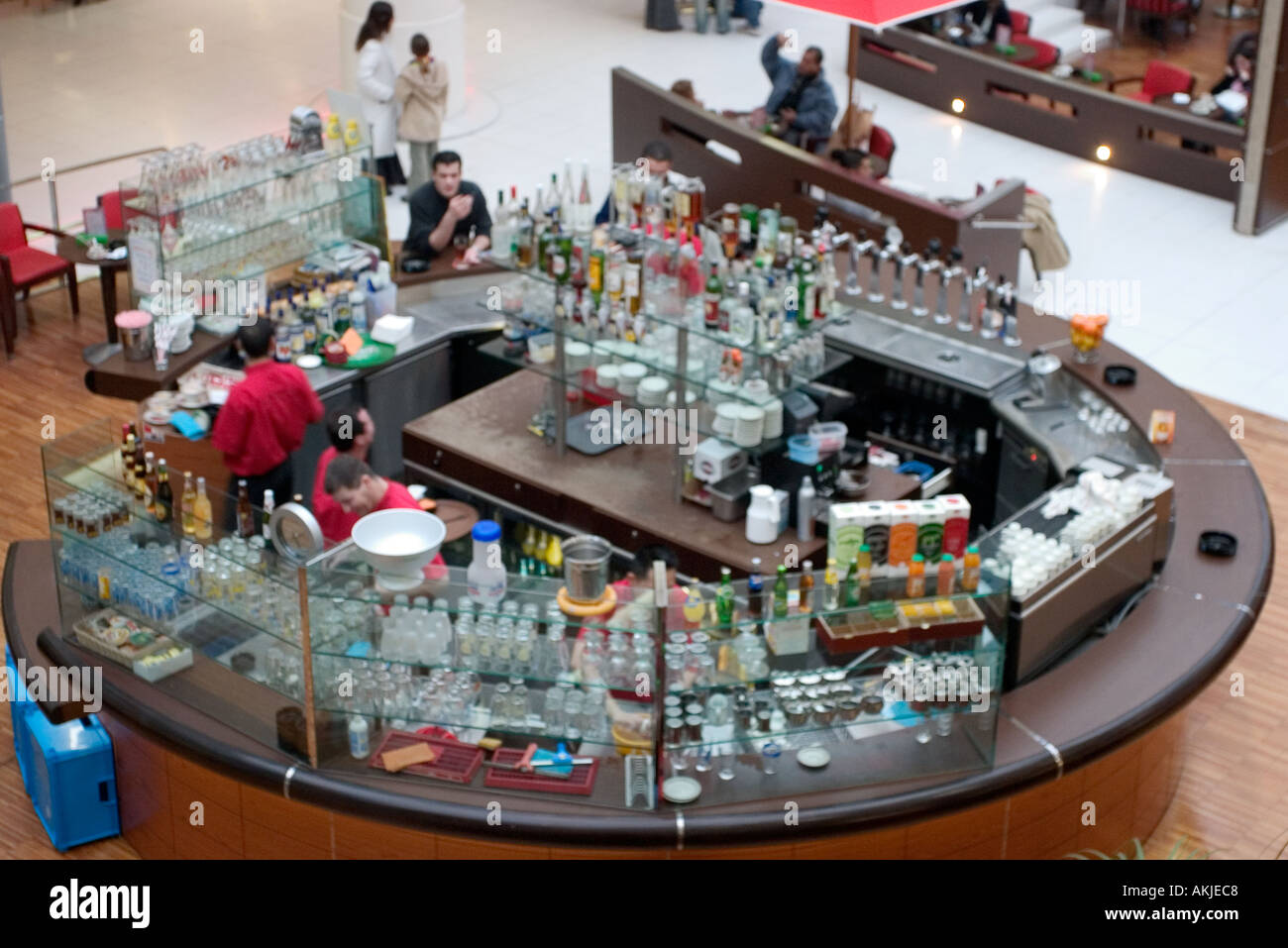 Vista generale di Atlantide mall in Nantes FRANCIA Foto Stock