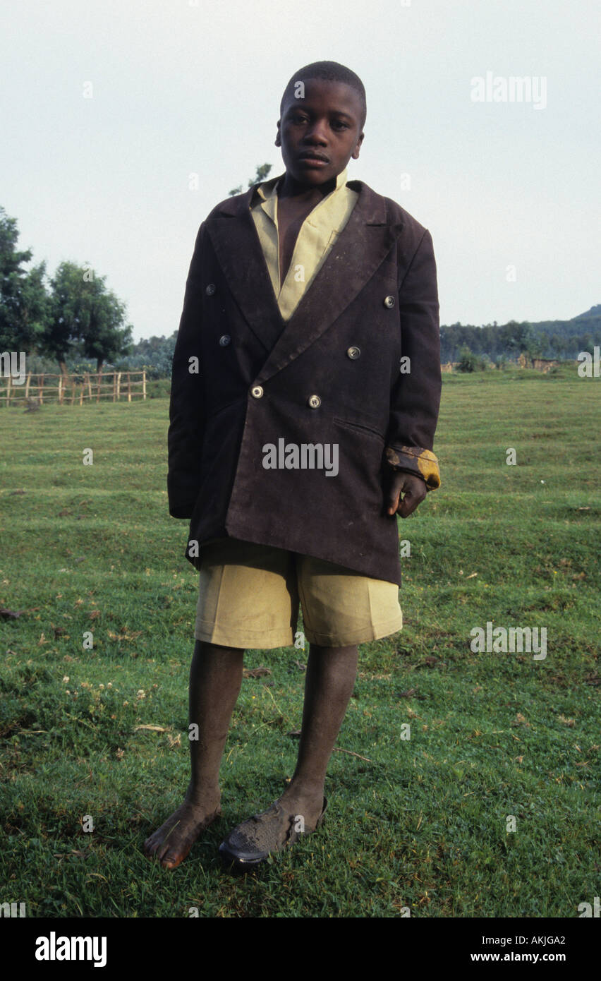 Scolaro ruandesi Park des Volcans Ruanda Foto Stock
