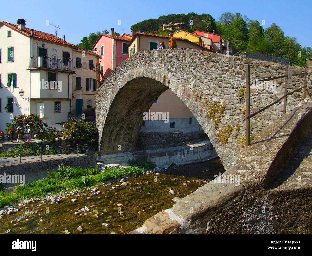 Ponte di Grecino, Varese Ligure, Liguria, Italia Foto Stock