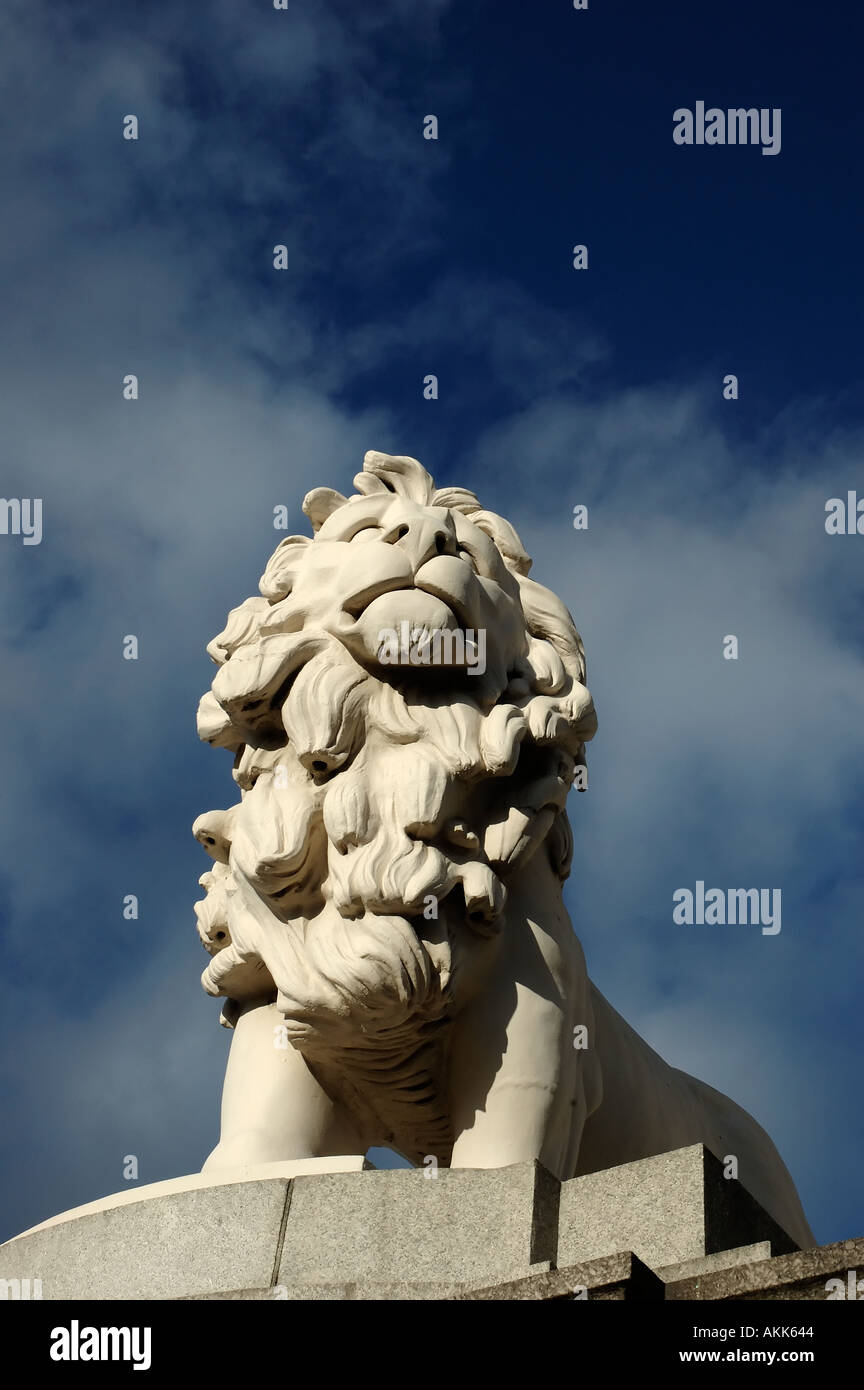 South Bank Lion scultura Londra Foto Stock