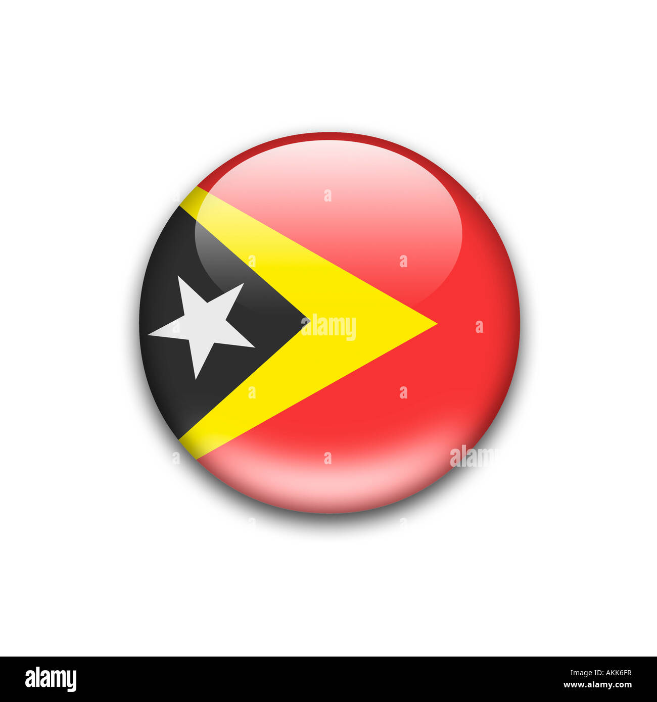 Bandiera di Timor est a Timor Leste Foto Stock