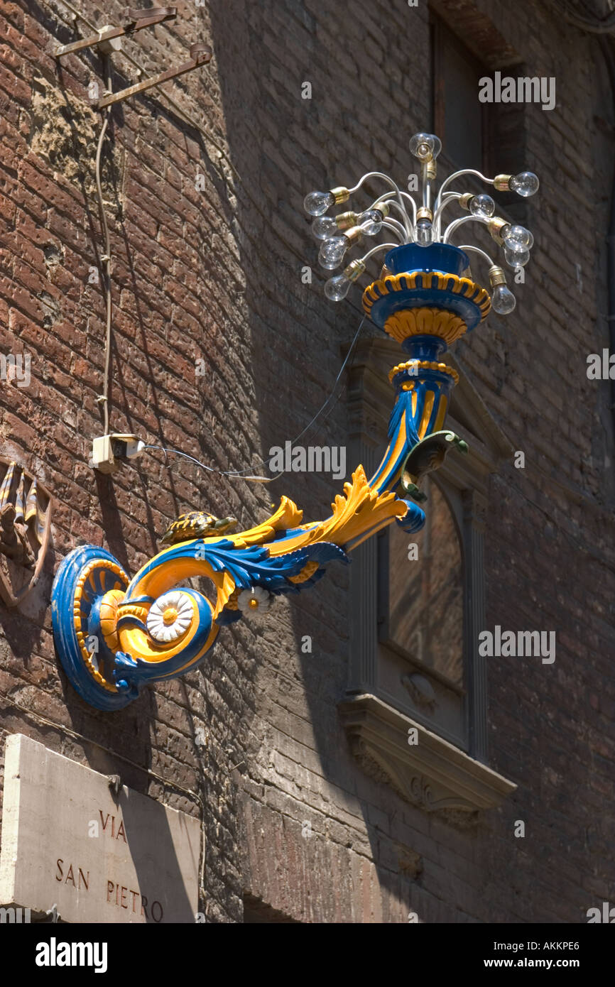 Lampione a Siena Italia Foto Stock