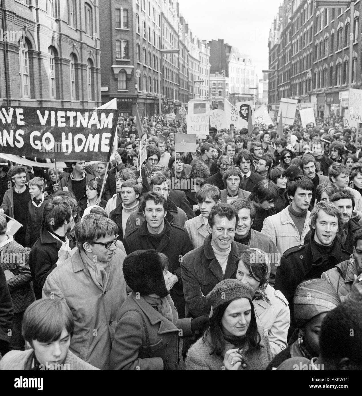 Guerra Anti-Vietnam dimostrazione, Londra, 17 marzo 1968. Foto Stock