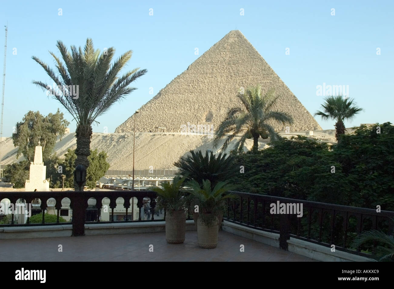 Piramidi di Ghiza Cairo Egitto Foto Stock