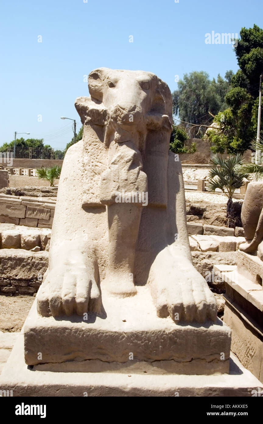 Complesso del tempio di Karnak a Tebe moderna Luxor Egitto Foto Stock