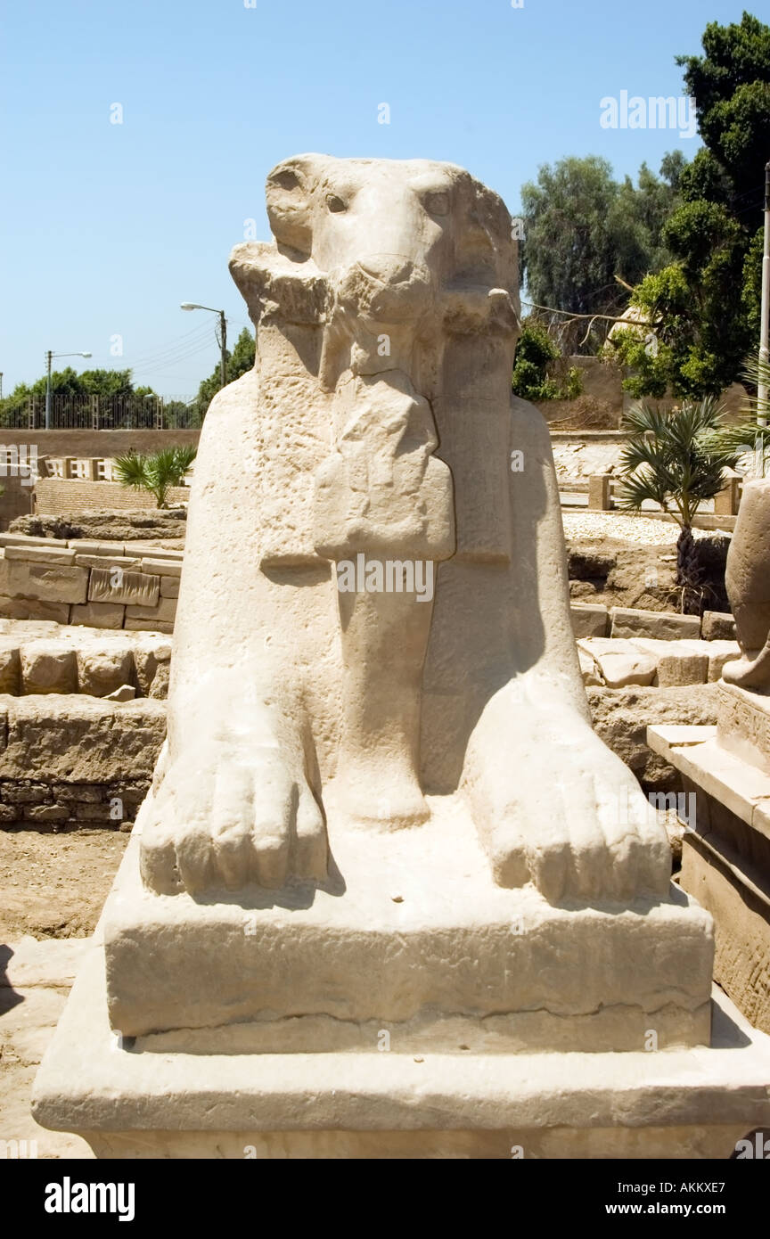 Complesso del tempio di Karnak a Tebe moderna Luxor Egitto Foto Stock