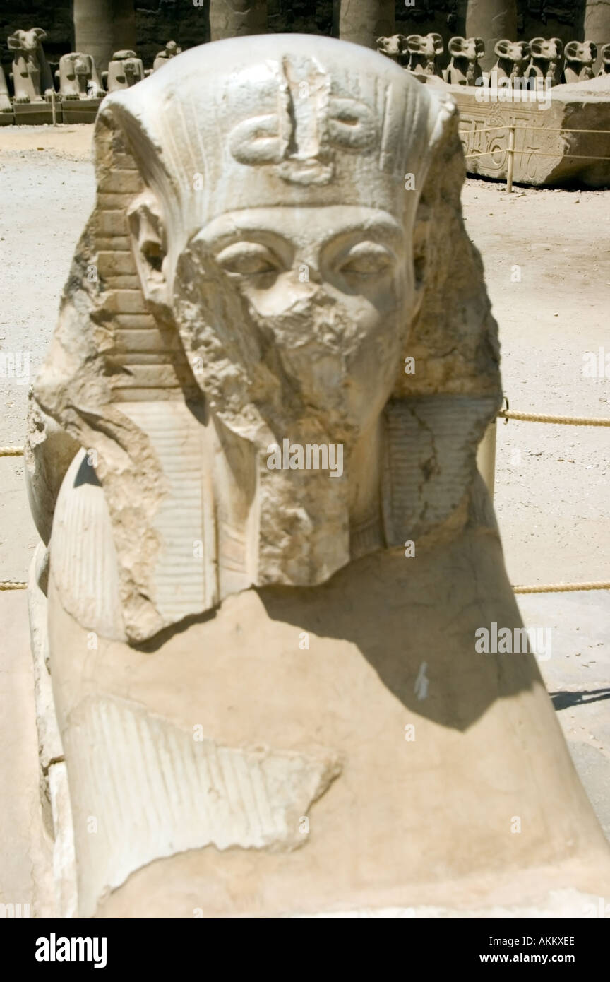 Complesso del tempio di Karnak a Tebe moderna Luxor Egitto Foto Stock
