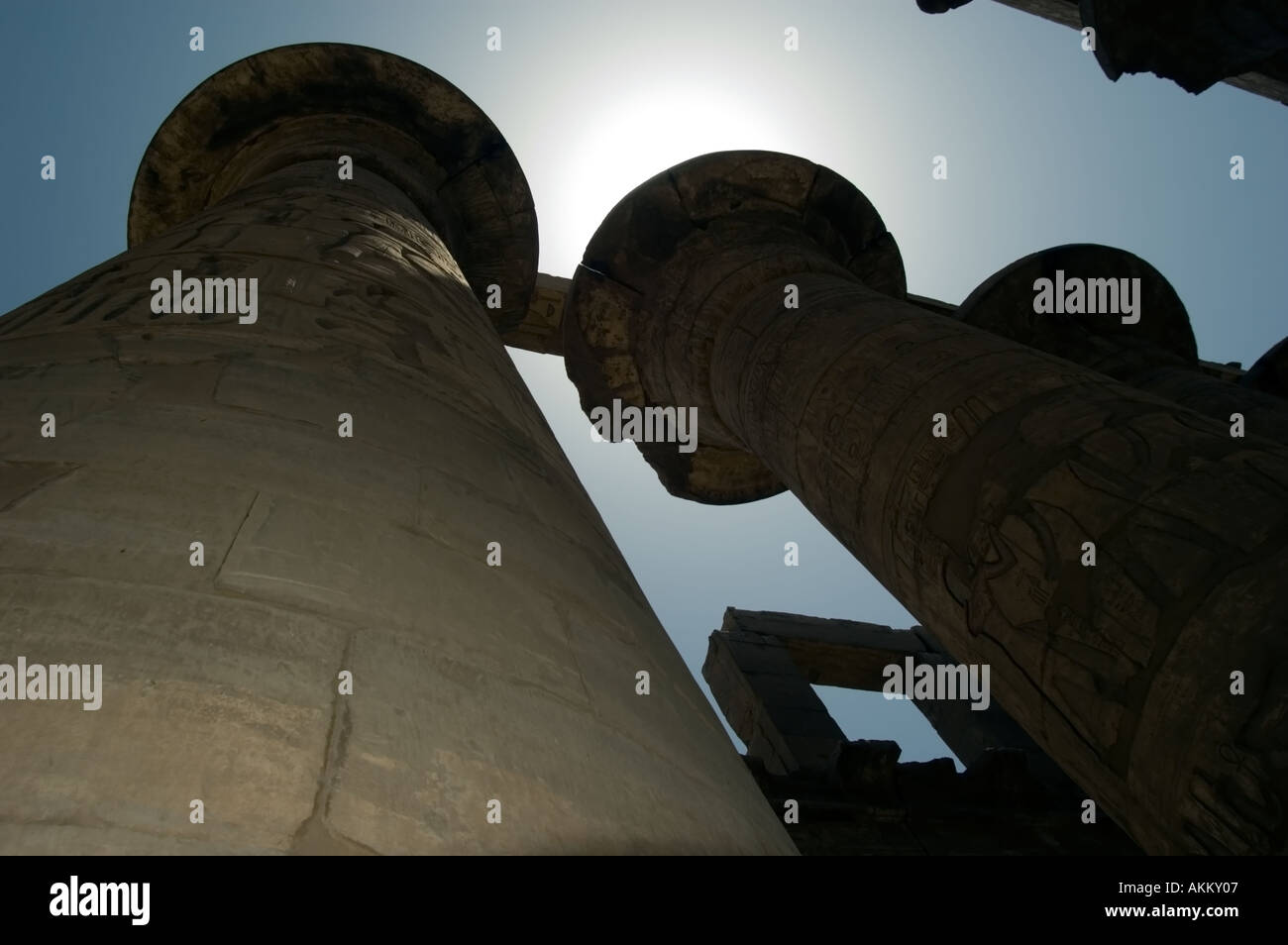 Complesso del tempio di Karnak a Tebe moderna Luxor Egitto Foto Stock