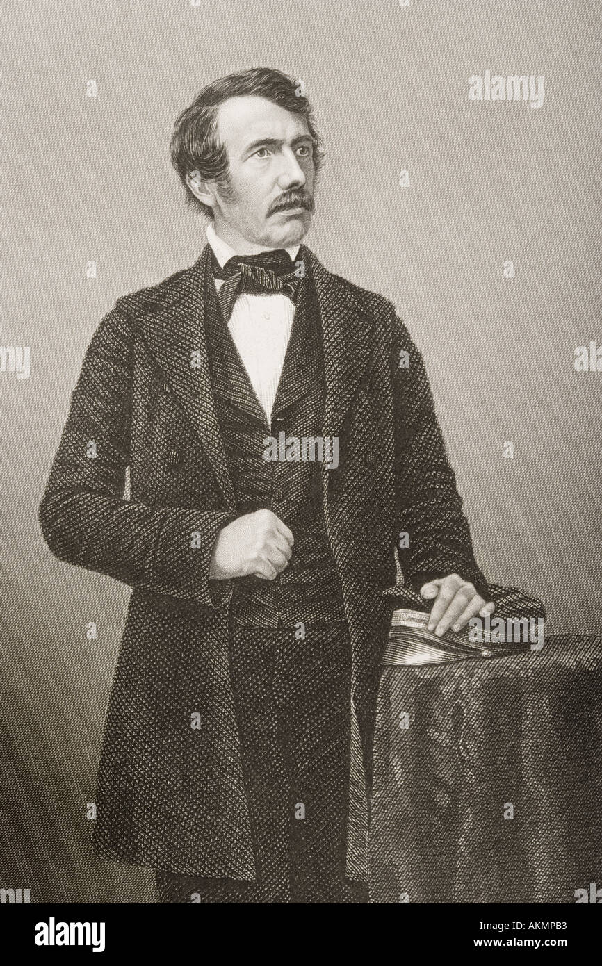 David Livingstone, 1813- 1873. Medico scozzese, Congregationalist, Pioneer missionario cristiano e di explorer. Foto Stock