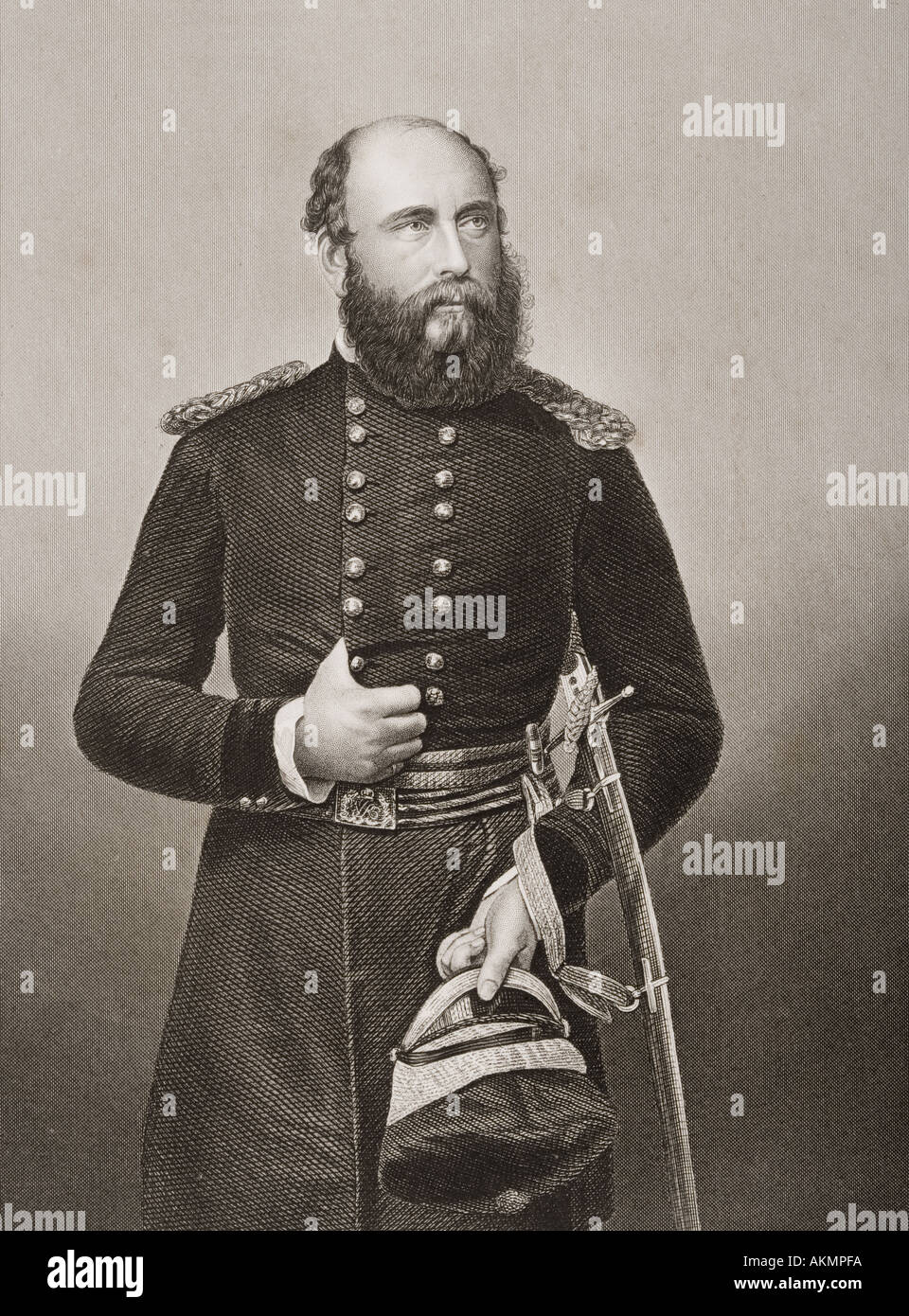 H R H Prince George William Frederick Charles, il secondo duca di Cambridge, 1819 -1904. Comandante in Capo dell'Esercito britannico Foto Stock