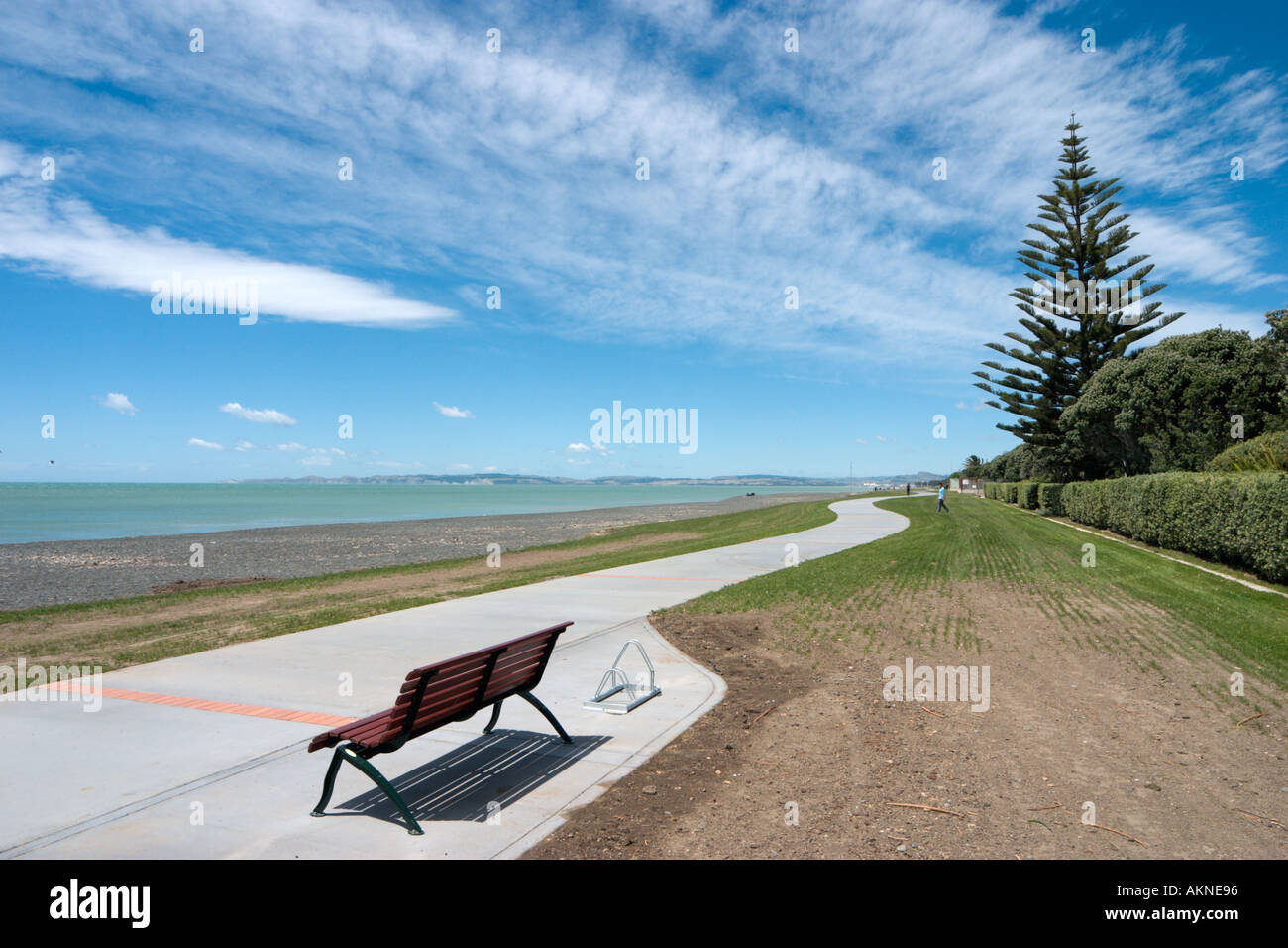 Lungomare a Napier, Isola del nord, Nuova Zelanda Foto Stock