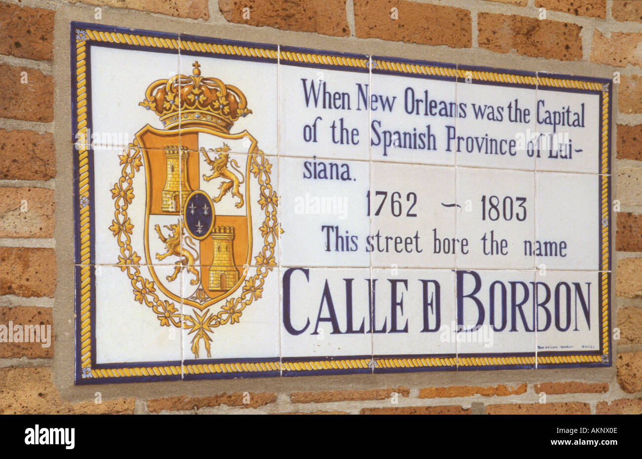 New Orleans strada segno Louisiana USA Foto Stock