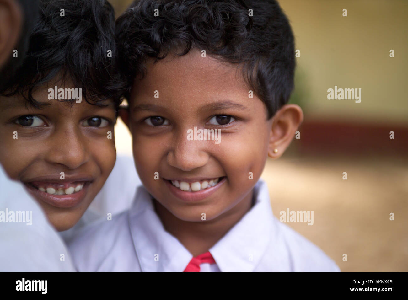 Studentesse a scuola colpite da Tsunami in Sri Lanka, Asia Foto Stock