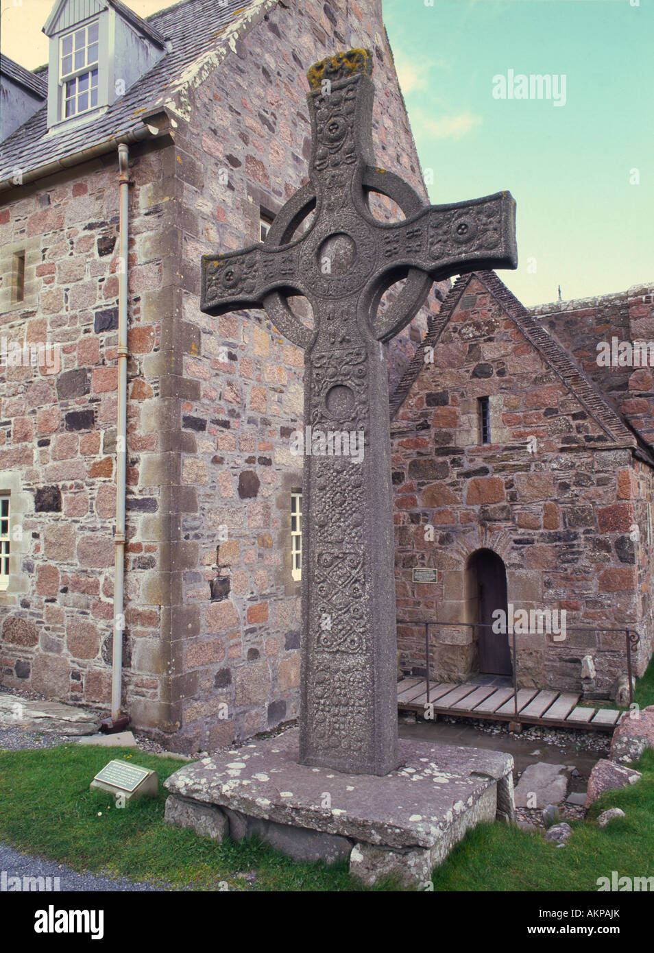 San Giovanni della Croce (Replica originale), Iona Abbey, Scozia Foto Stock