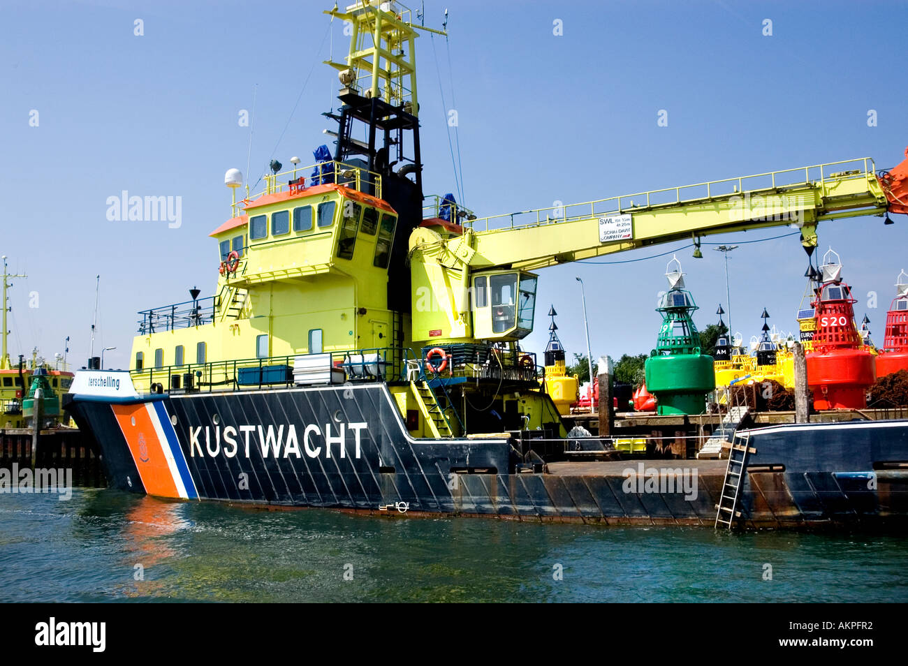 Terschelling il Wadden Sea Porto Coast Guard Foto Stock