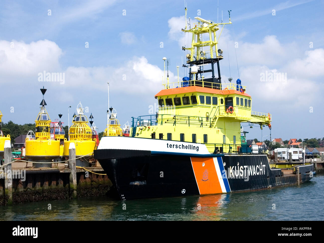 Terschelling il Wadden Sea Porto Coast Guard Foto Stock