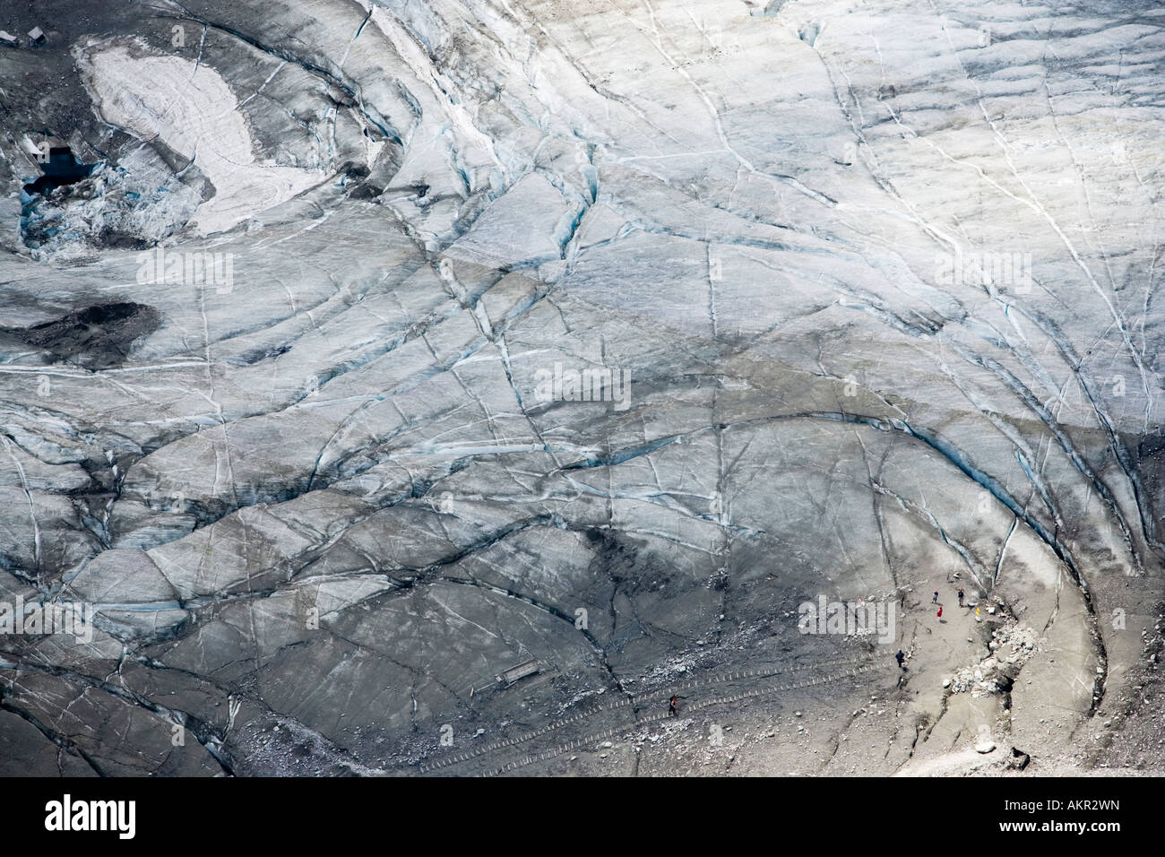 Il ghiacciaio Pasterze è il più grande ghiacciaio dell'Austria Franz Josephs Hutte Großglockner Carinzia Austria Foto Stock