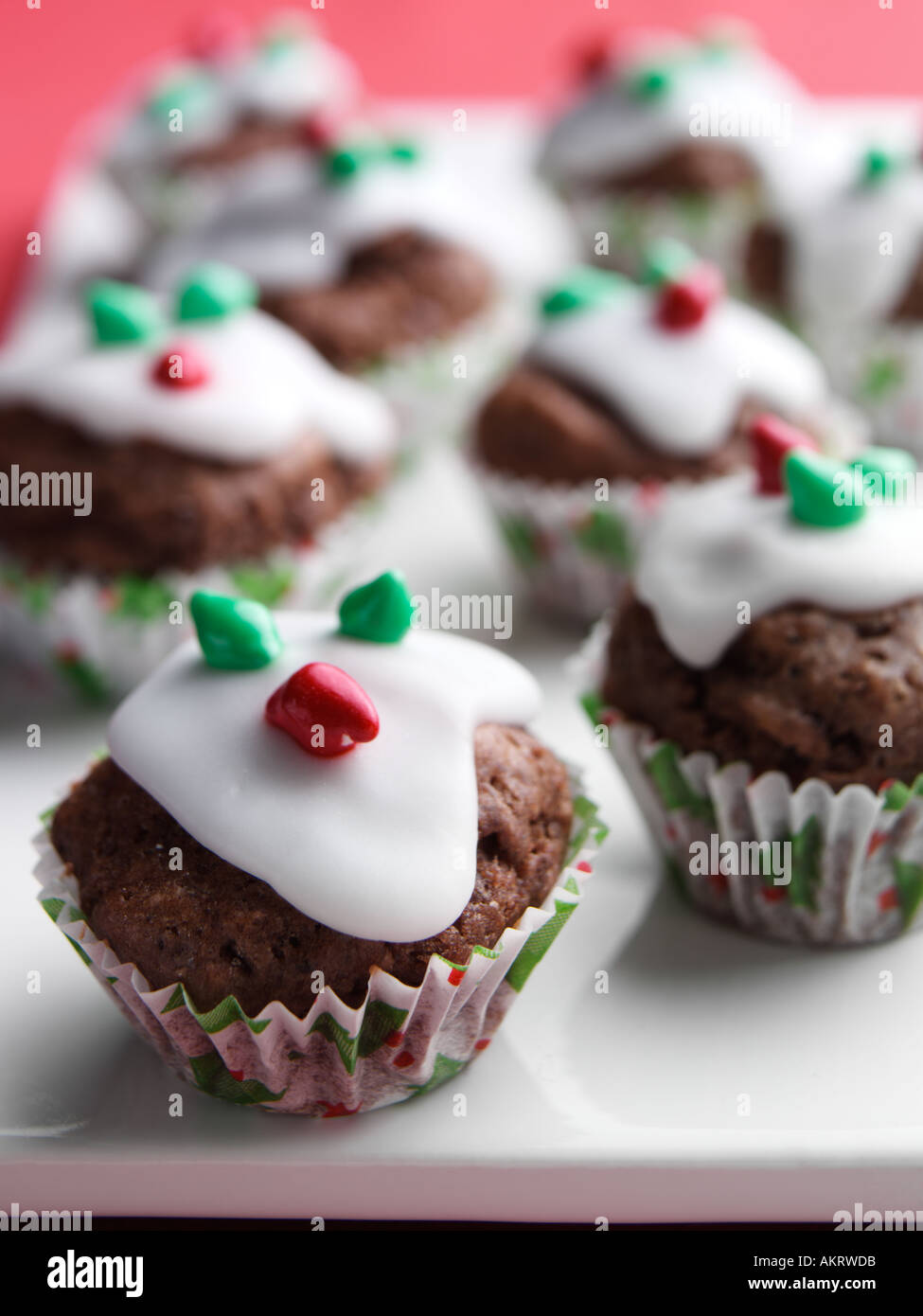 Xmas Mini muffin Foto Stock