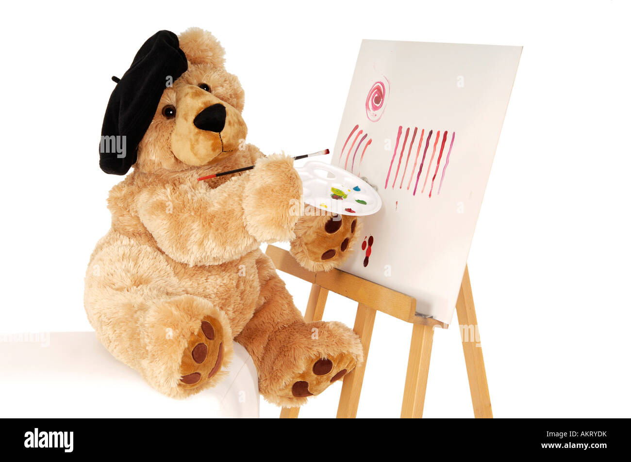 Orsacchiotto di peluche pittura Foto Stock