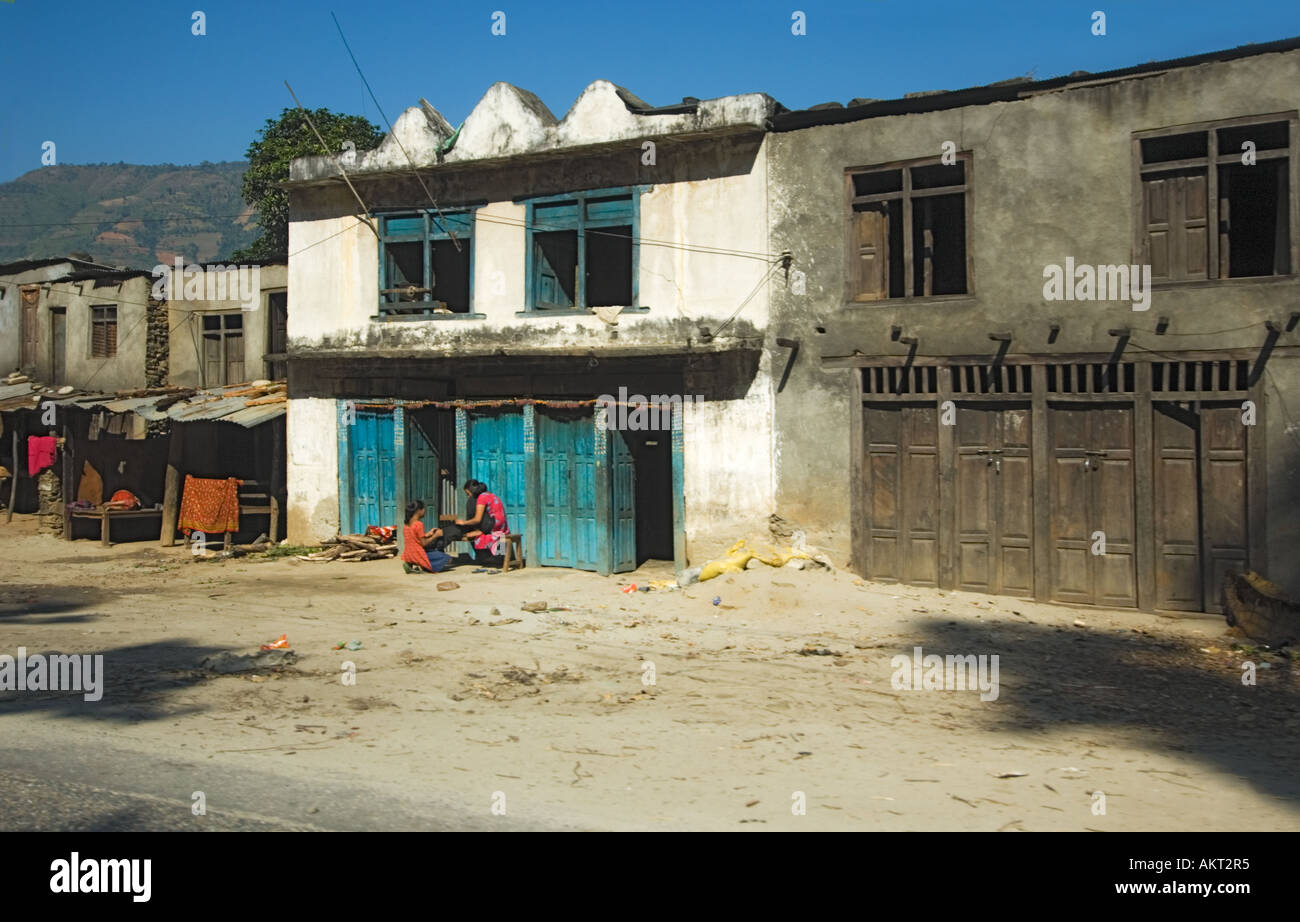 Il NEPAL ASIA valle di Kathmandu le condizioni di vita del popolo home casa alloggiamento campo dell'architettura Foto Stock