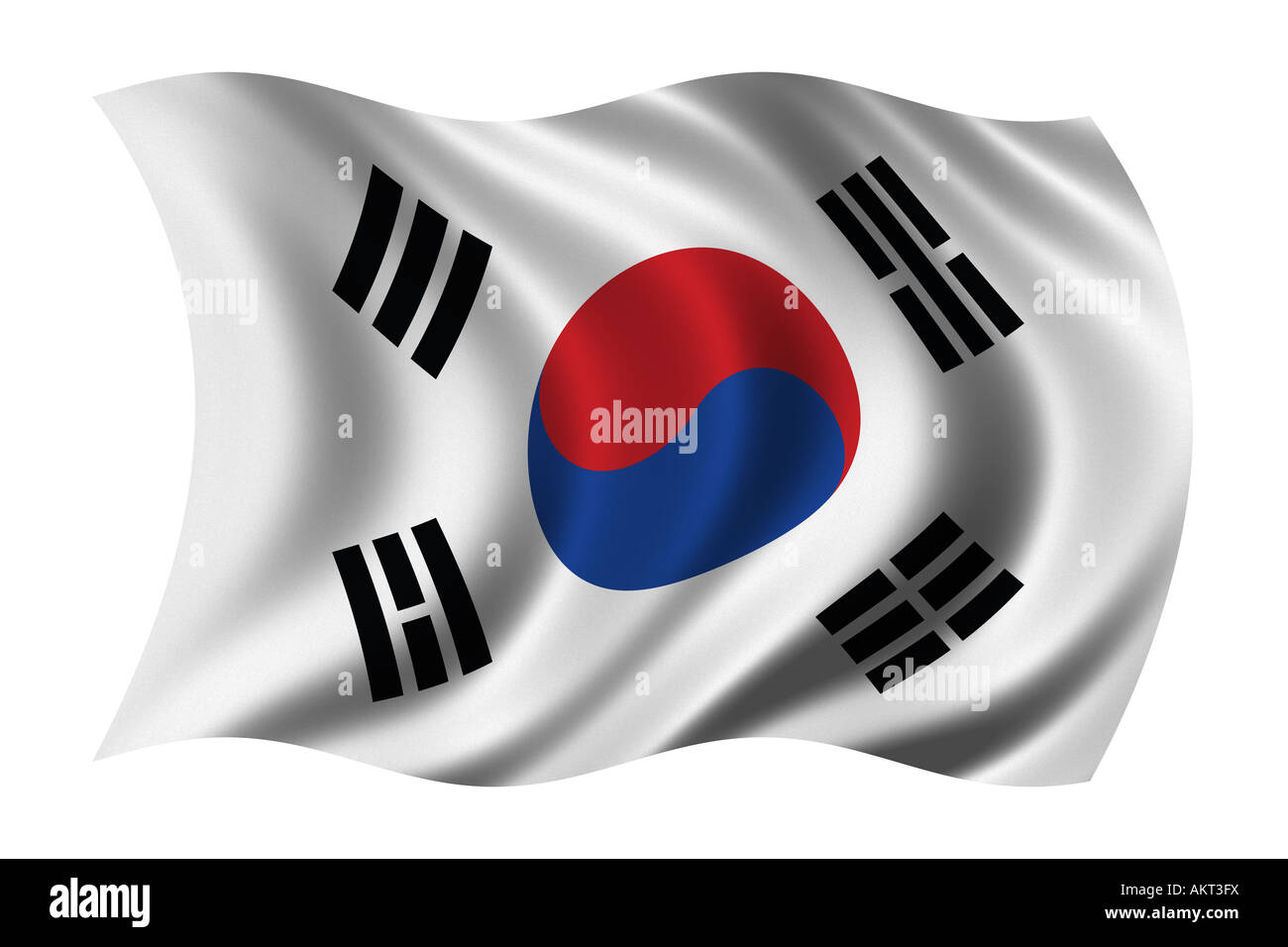 Bandiera della Corea del Sud Foto Stock