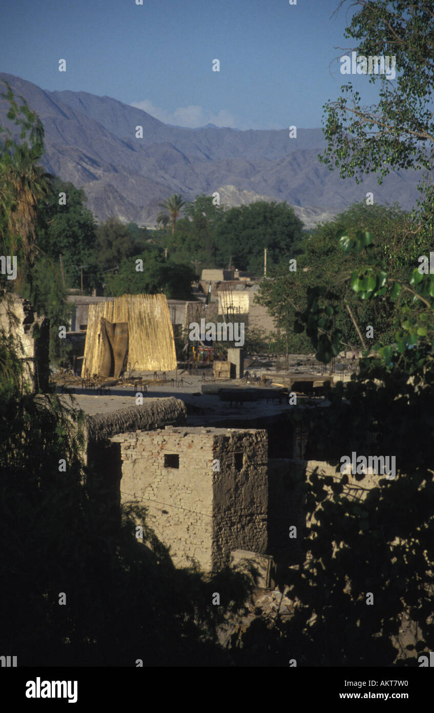 Tetto vista dal tetto hotel Jalalabad Afghanistan Foto Stock
