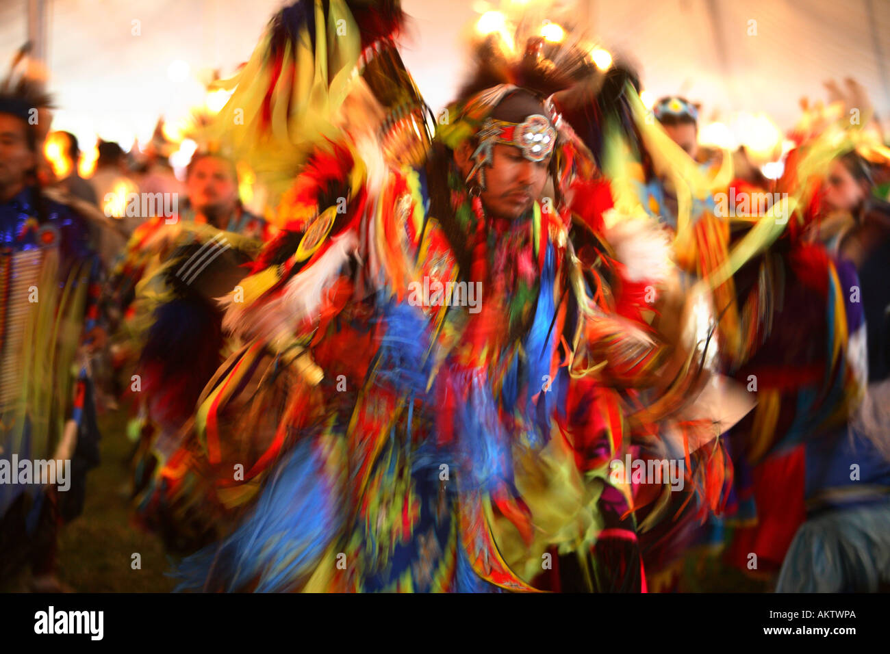 Ballerini a Native American Pow Wow Foto Stock