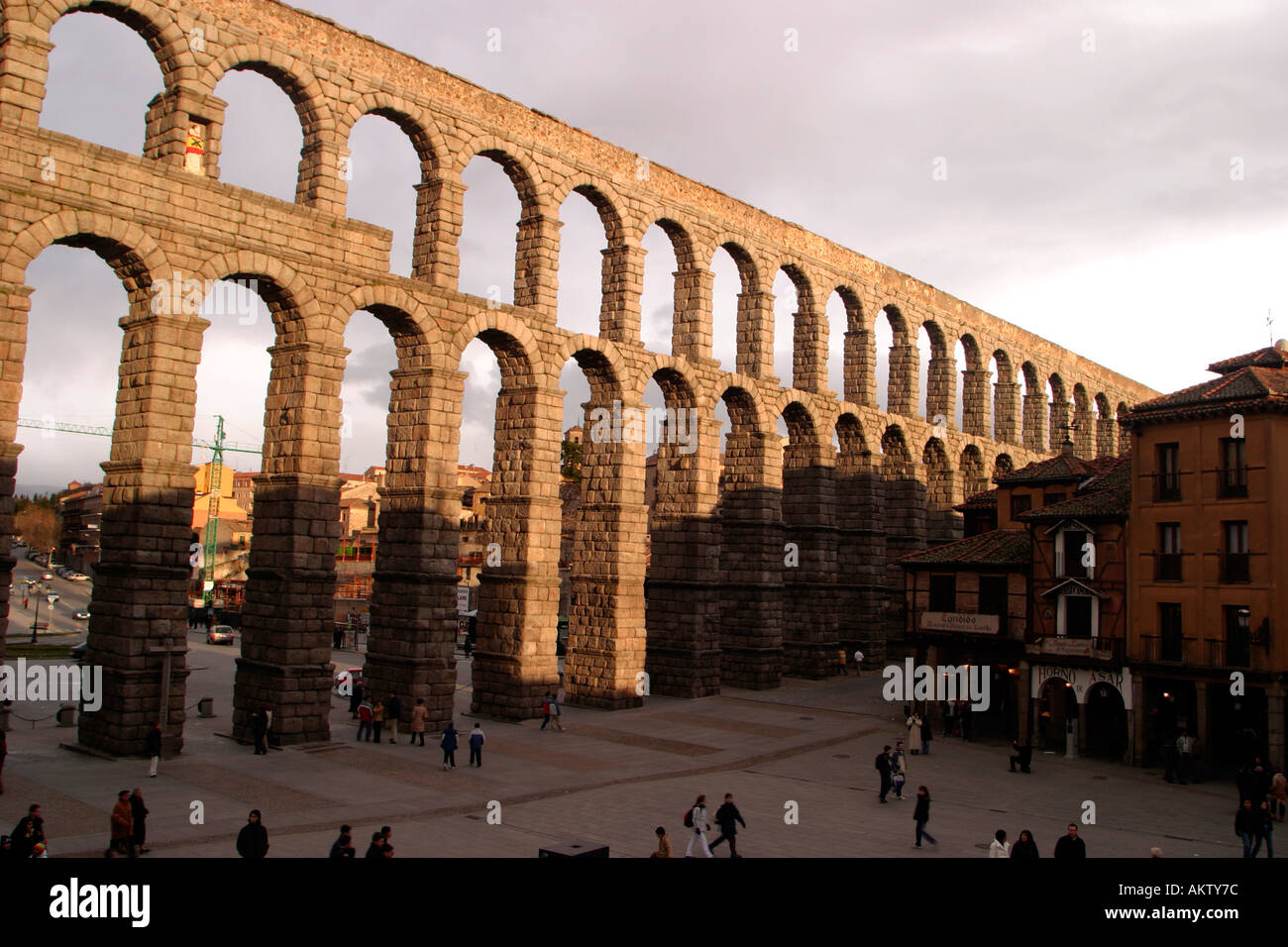 Acquedotto Romano in lingua spagnola Segovia Spagna KASTILIEN e Leon SEGOVIA Foto Stock