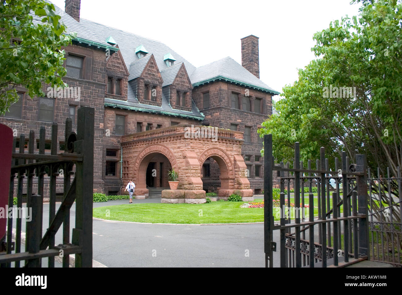 James J. Hill House di arenaria rossa mansion su Summit Ave. Egli costruì la Great Northern Railroad. St Paul Minnesota MN USA Foto Stock