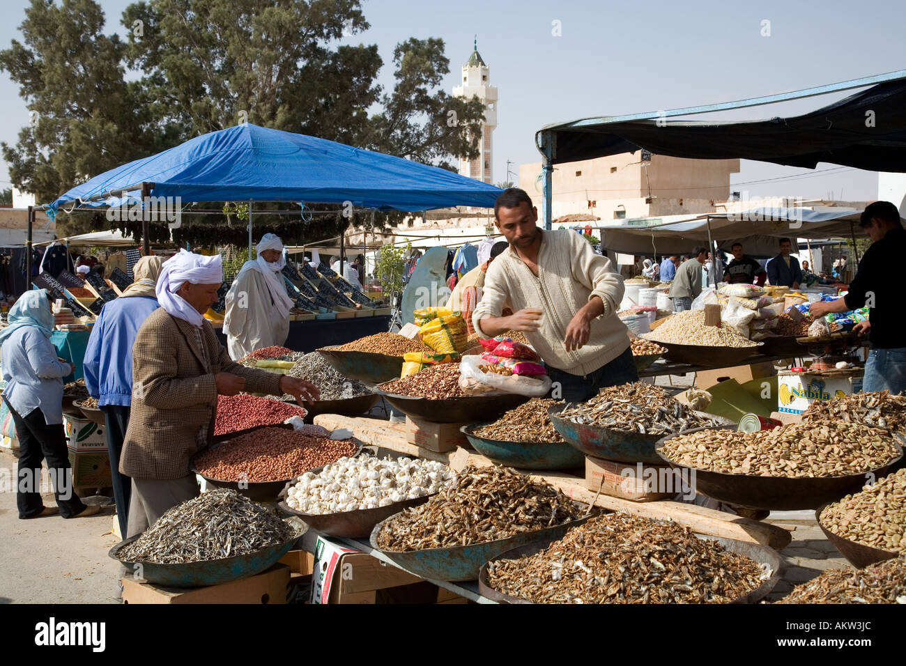 Douz mercato Gerba Tunisia Foto Stock