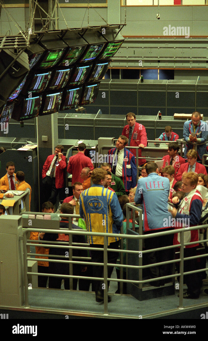 Futures traders al Liffe exchange Foto Stock