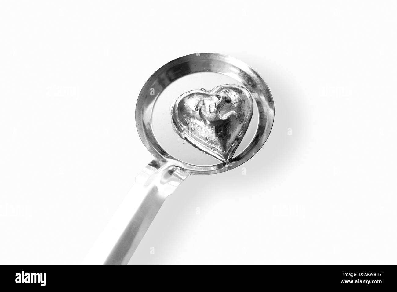 Nuovo anno la tradizione di piombo di fusione, close-up Foto Stock