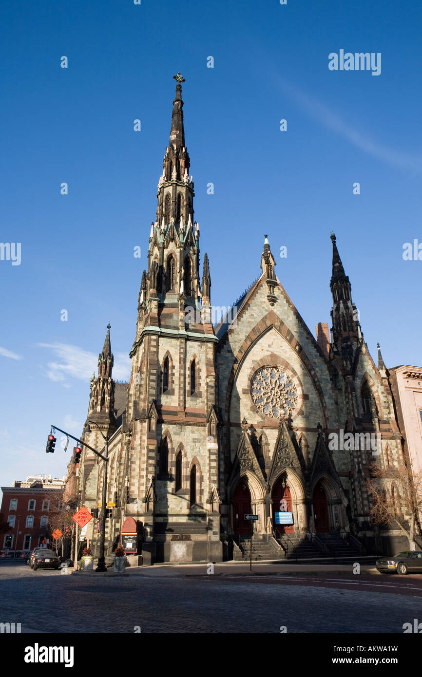 Regno Chiesa Metodista 1872 Mount Vernon Place Baltimore, Maryland Foto Stock