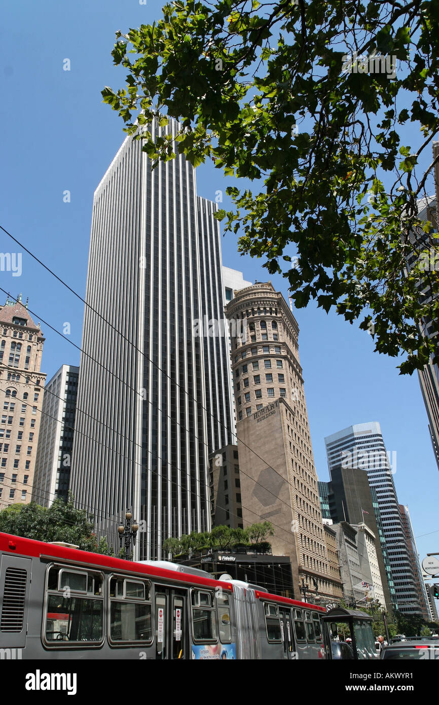 Edificio di Hobart in Market Street, San Francisco, California, Nord America, Stati Uniti d'America Foto Stock