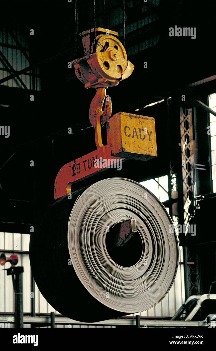 La produzione di acciaio tubolare in acciaio impianto di fabbricazione Birmingham Alabama copperweld Foto Stock