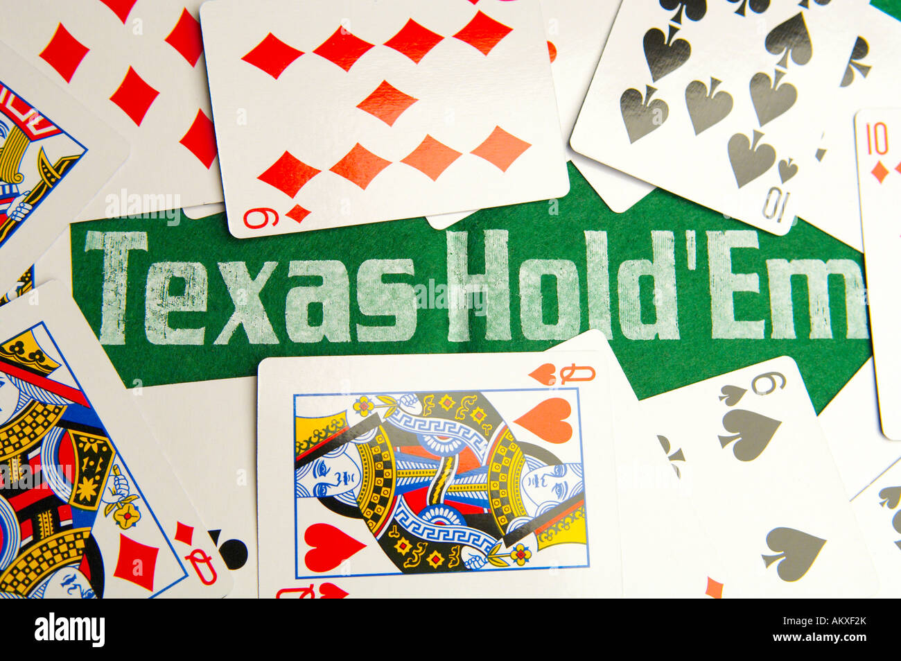 Texas Hold'em Poker Game Foto Stock