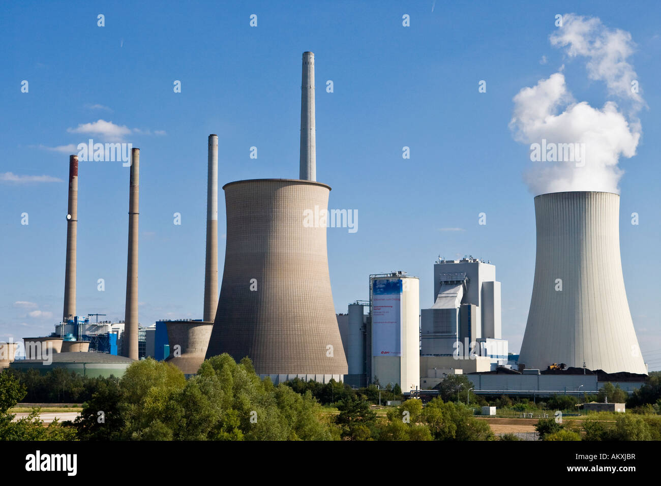 Il Staudinger power station, Grosskrotzenburg, Hessen, Germania. Foto Stock