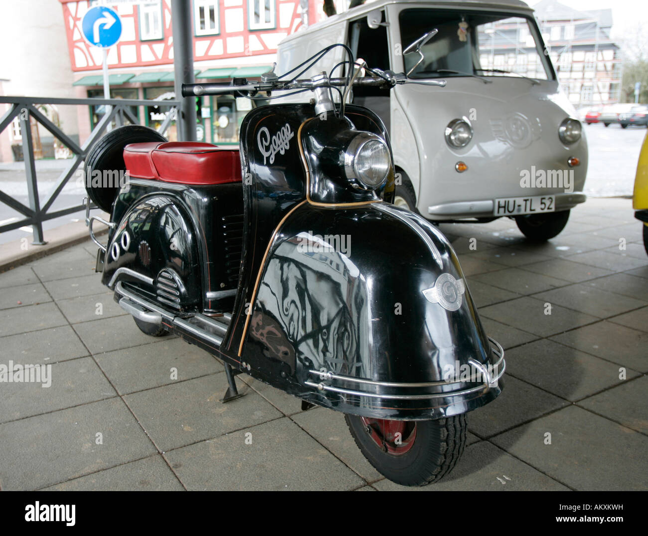 GoggomobilScooter, il museo degli anni cinquanta, Hessen, Germania, Foto Stock