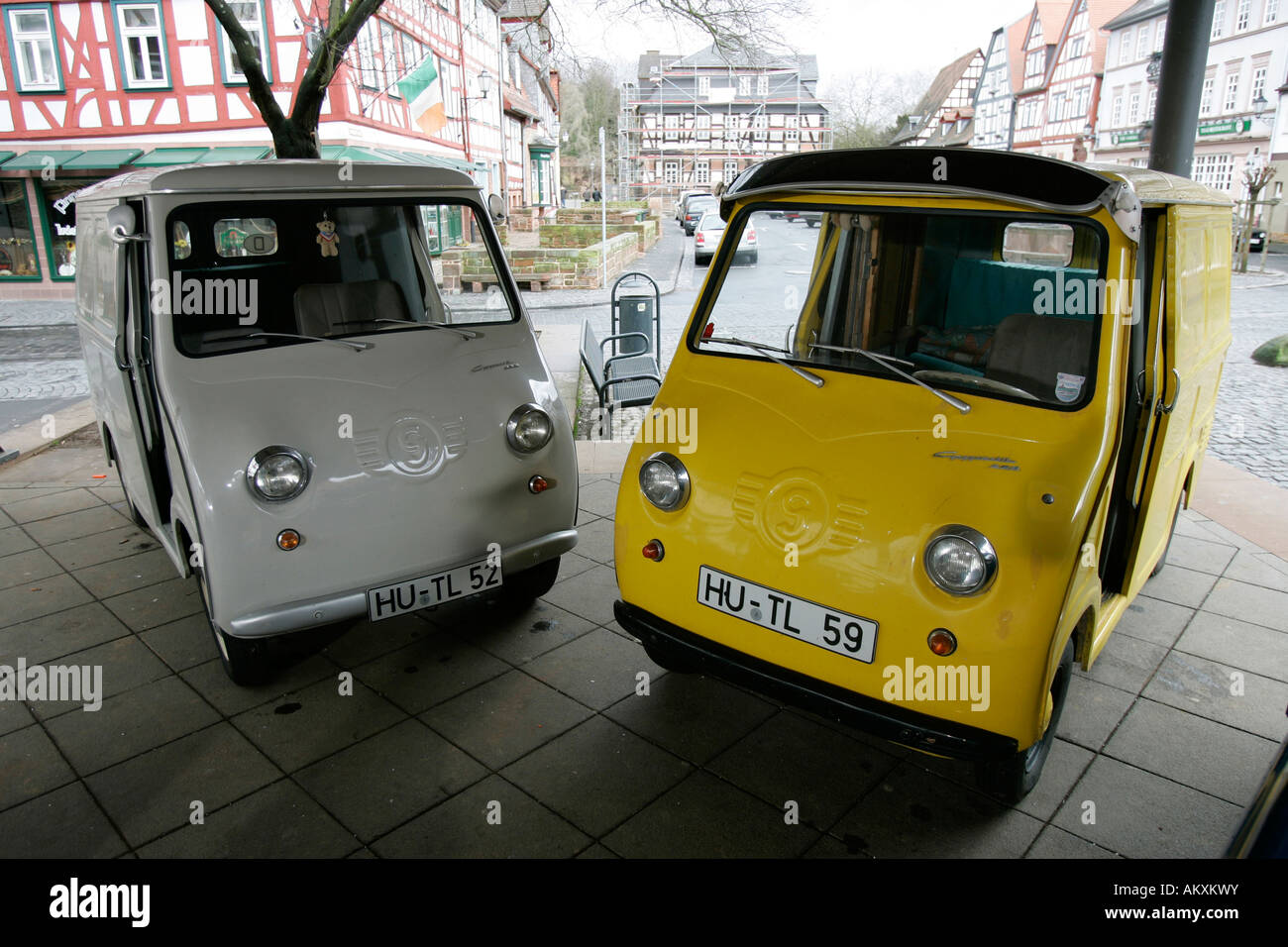 Goggomobil, il museo degli anni cinquanta Hessen, Germania. Foto Stock
