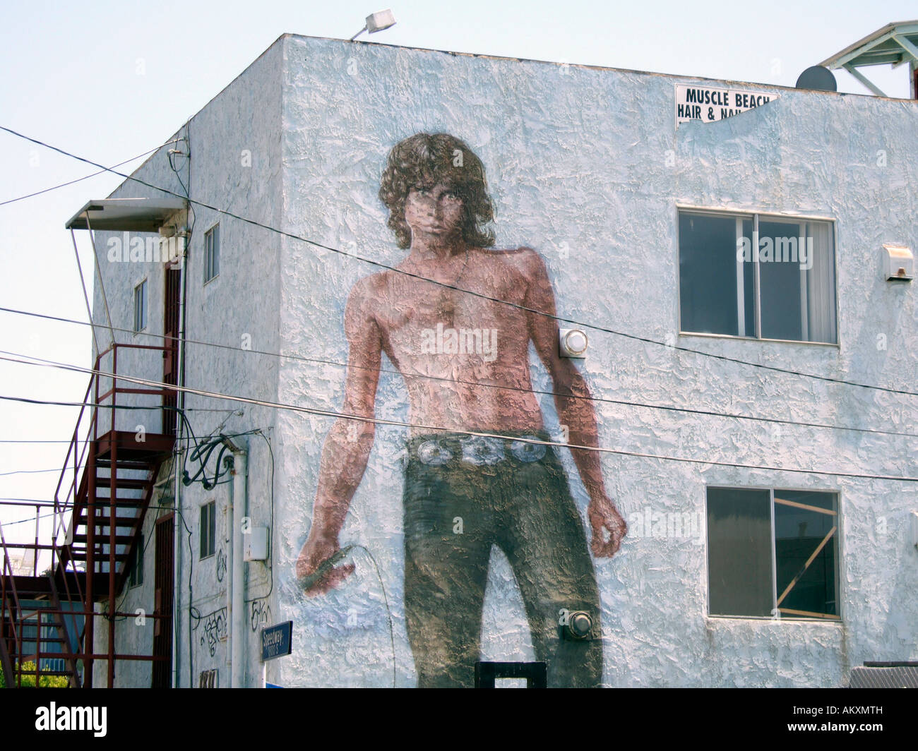 Street pittura murale in Venice Beach California USA Foto Stock