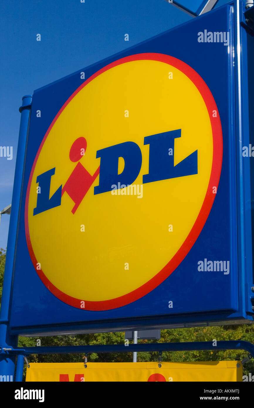 Supermercato discount Lidl, Germania. Foto Stock