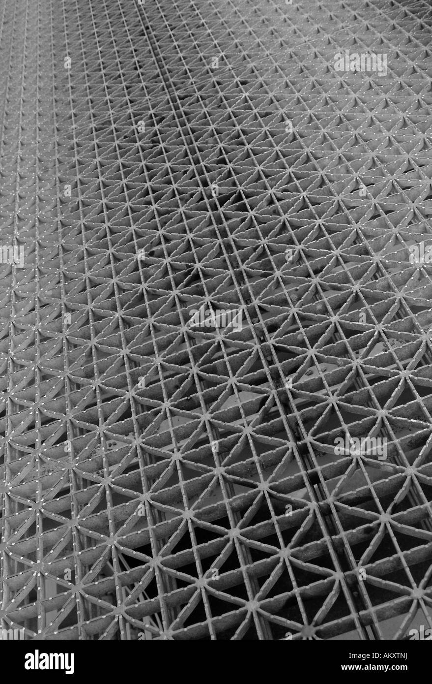 Griglia di superficie della griglia del ponte di appontaggio. Foto Stock