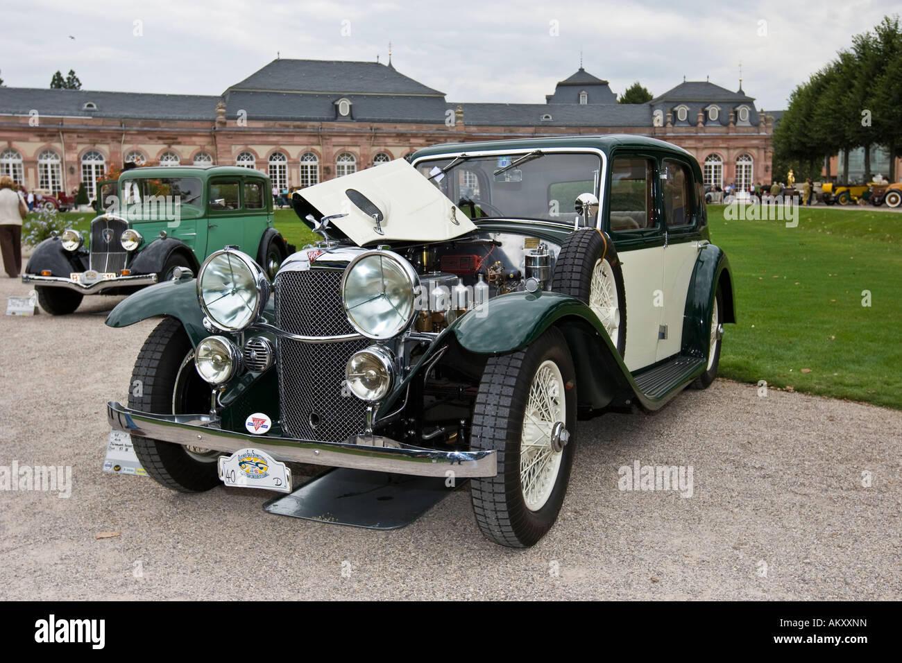 Alvis velocità 20 SB, GB 1933, vintage car meeting, Schwetzingen, Baden-Wuerttemberg, Germania Foto Stock