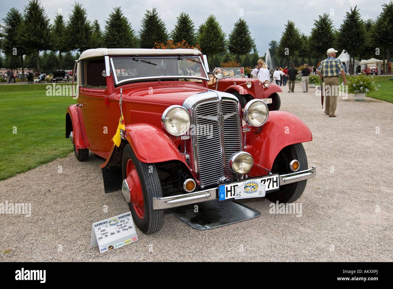 Adler Cabriolet 194, vintage car meeting, Schwetzingen, Baden-Wuerttemberg, Germania Foto Stock