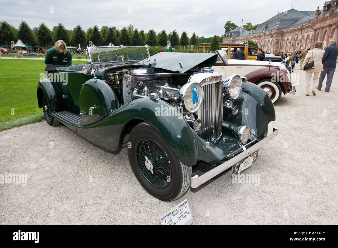 Lagonda LG 45, GB, vintage car meeting, Schwetzingen, Baden-Wuerttemberg, Germania Foto Stock