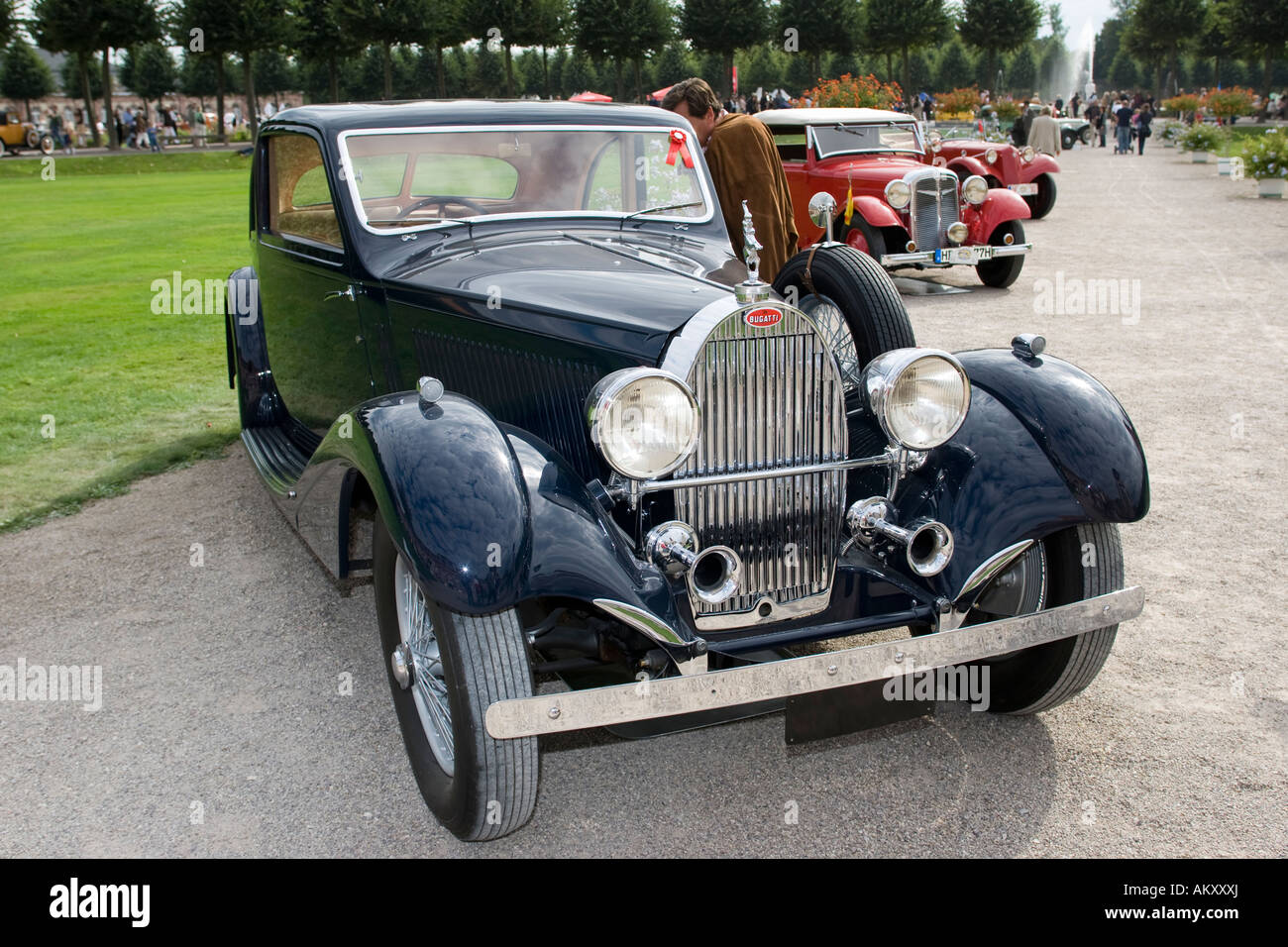 Bugatti 57 Coupe, F 1933 - 39, vintage car meeting, Schwetzingen, Baden-Wuerttemberg, Germania Foto Stock