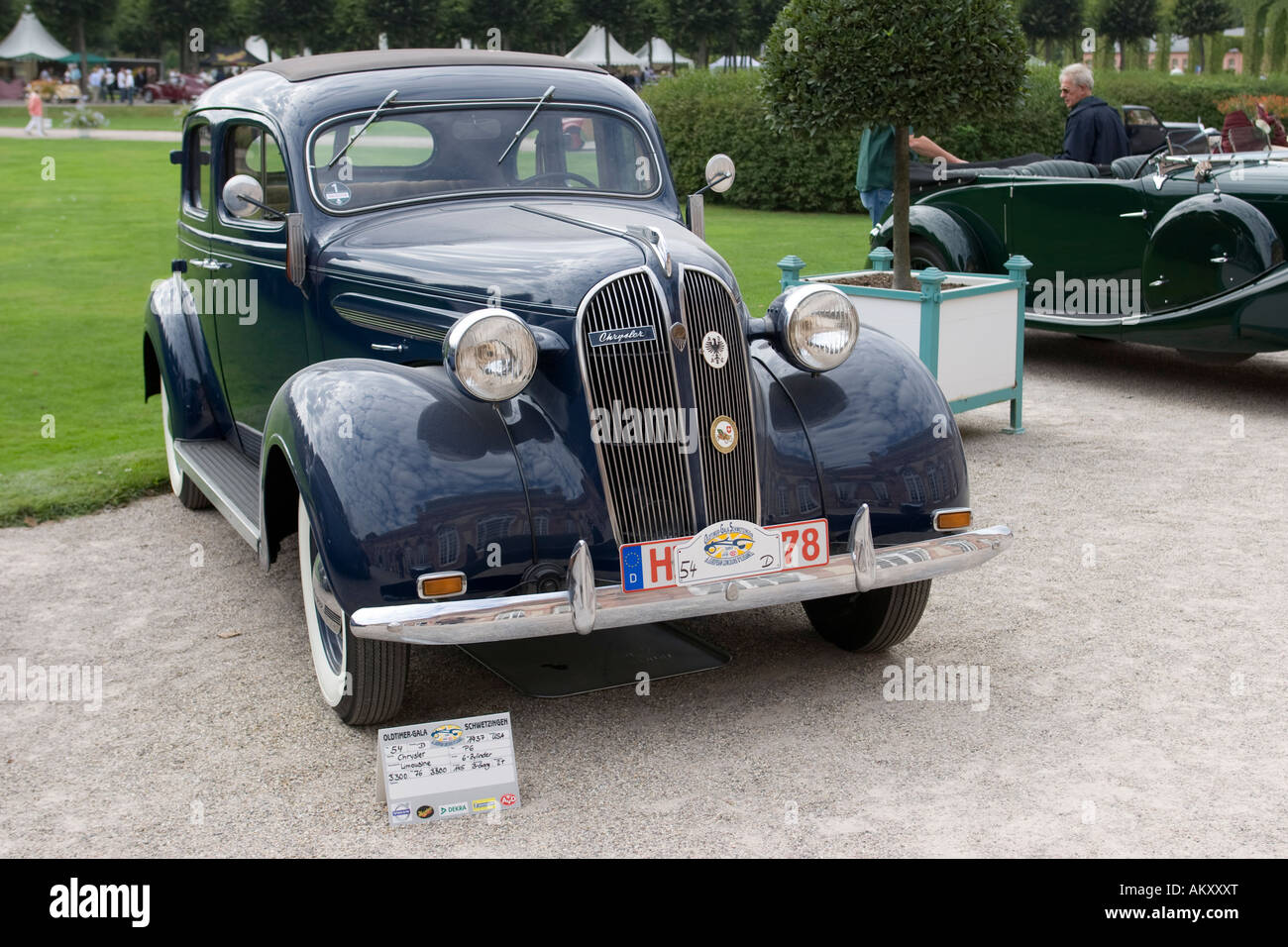 Chrysler P6 Limusine USA 1937, vintage car meeting, Schwetzingen, Baden-Wuerttemberg, Germania Foto Stock