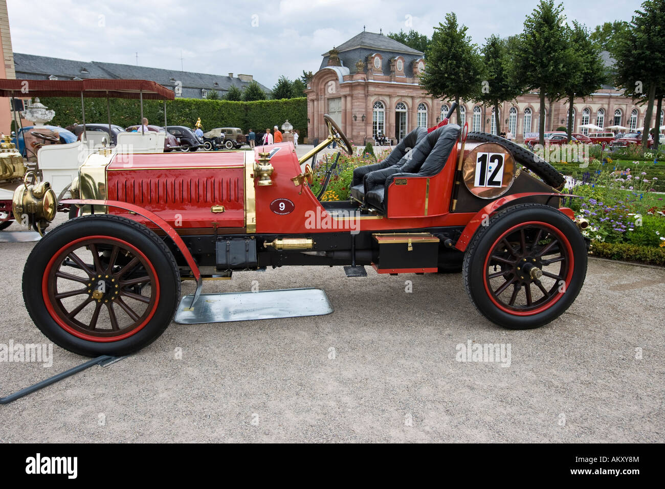 DeDion Bouton Grand Prix, F 1908, vintage car meeting, Schwetzingen, Baden-Wuerttemberg, Germania Foto Stock