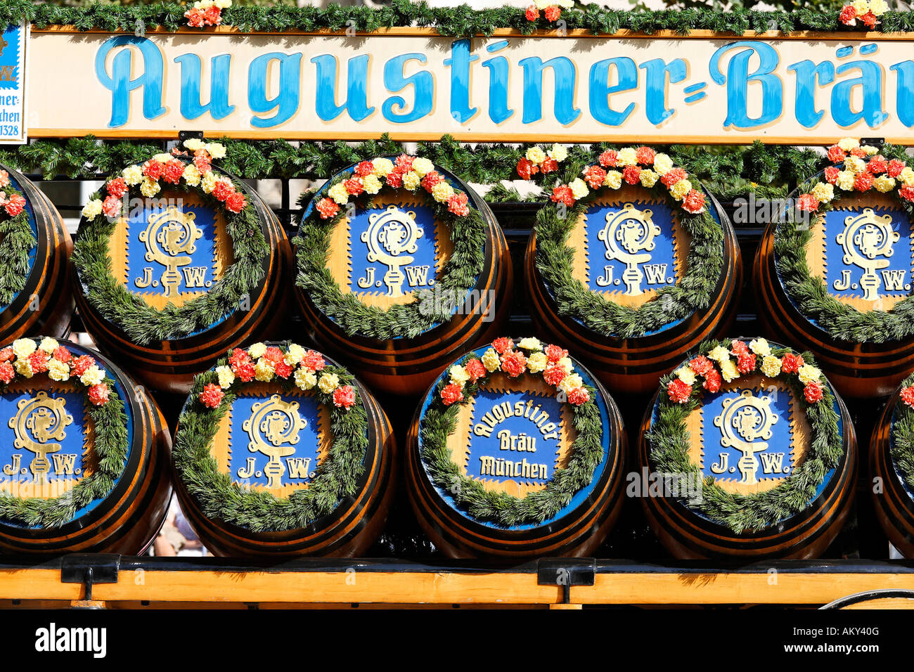 Tradizionale apertura parade, Oktoberfest Monaco festa della birra, Baviera, Germania Foto Stock